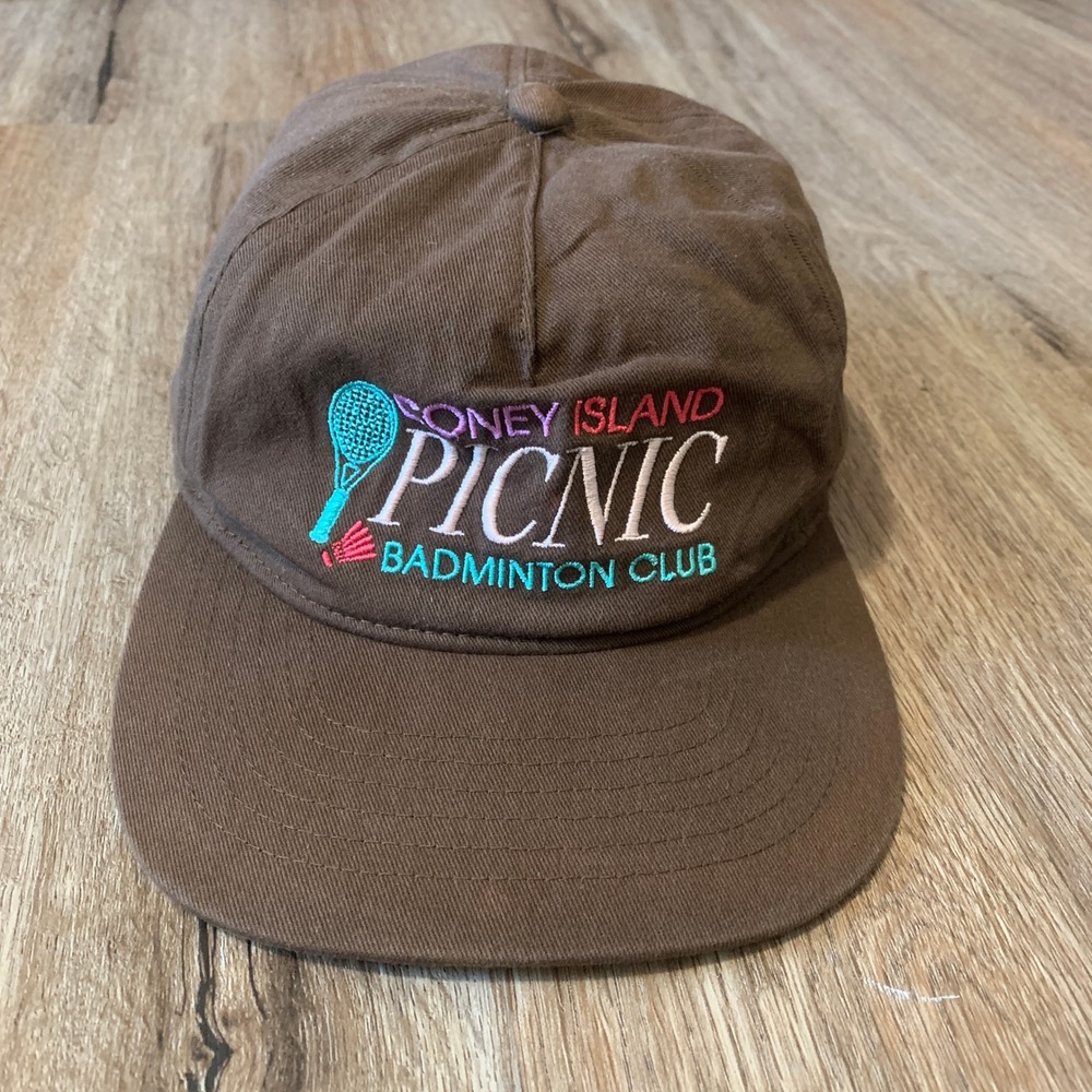 Coney Island Picnic Badminton Club snapback hat in brown